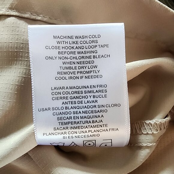 HABIT Mens XL Long Sleeve Fishing Shirt Tan UPF 40+ Protection Roll Tab Sleeve - Picture 9 of 12